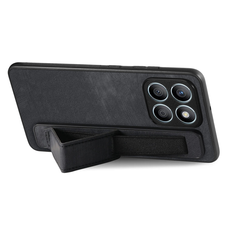 For Honor X8b Retro Wristband Holder Leather Back Phone Case