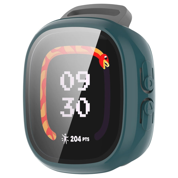 For Fitbit Ace LTE  PC + Tempered Glass Film Integrated Watch Protective Case