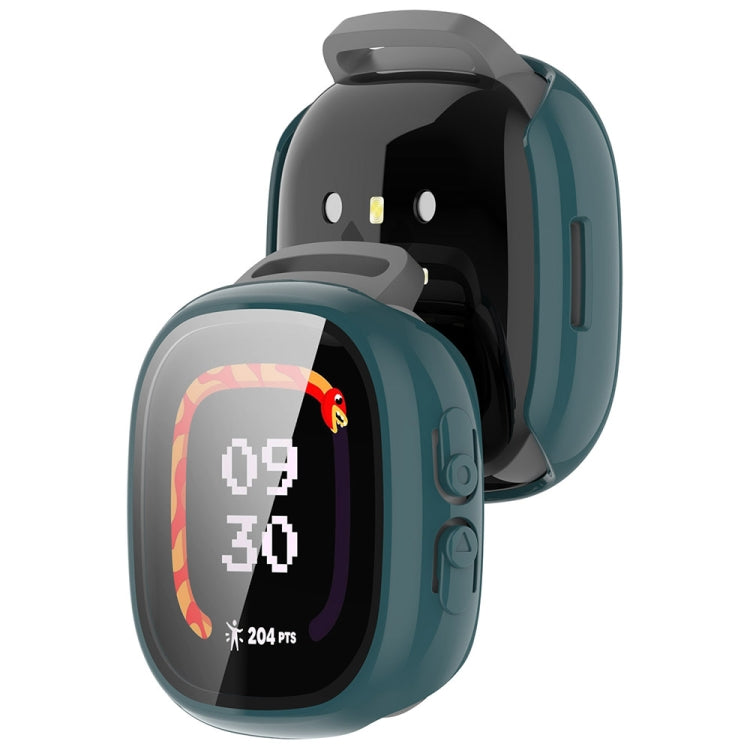For Fitbit Ace LTE  PC + Tempered Glass Film Integrated Watch Protective Case