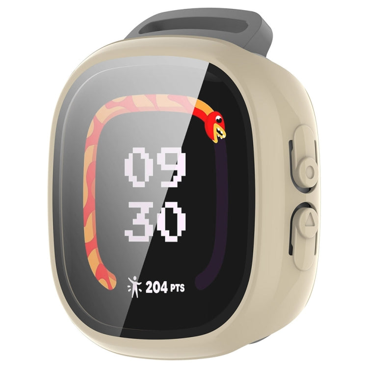 For Fitbit Ace LTE  PC + Tempered Glass Film Integrated Watch Protective Case