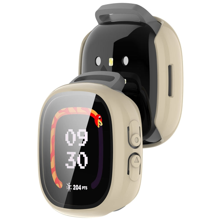 For Fitbit Ace LTE  PC + Tempered Glass Film Integrated Watch Protective Case