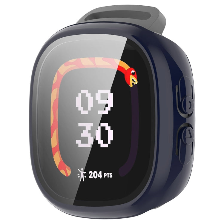 For Fitbit Ace LTE  PC + Tempered Glass Film Integrated Watch Protective Case