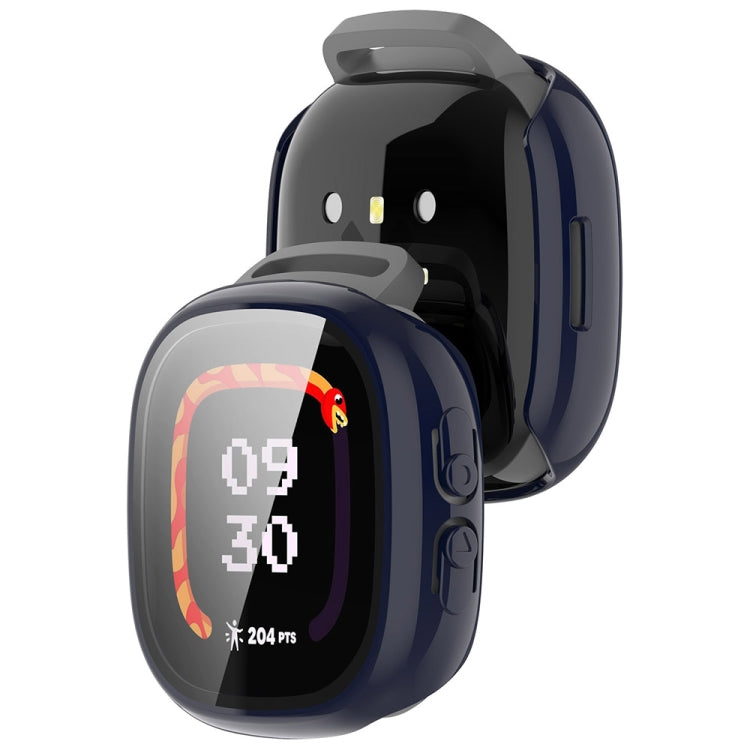 For Fitbit Ace LTE  PC + Tempered Glass Film Integrated Watch Protective Case