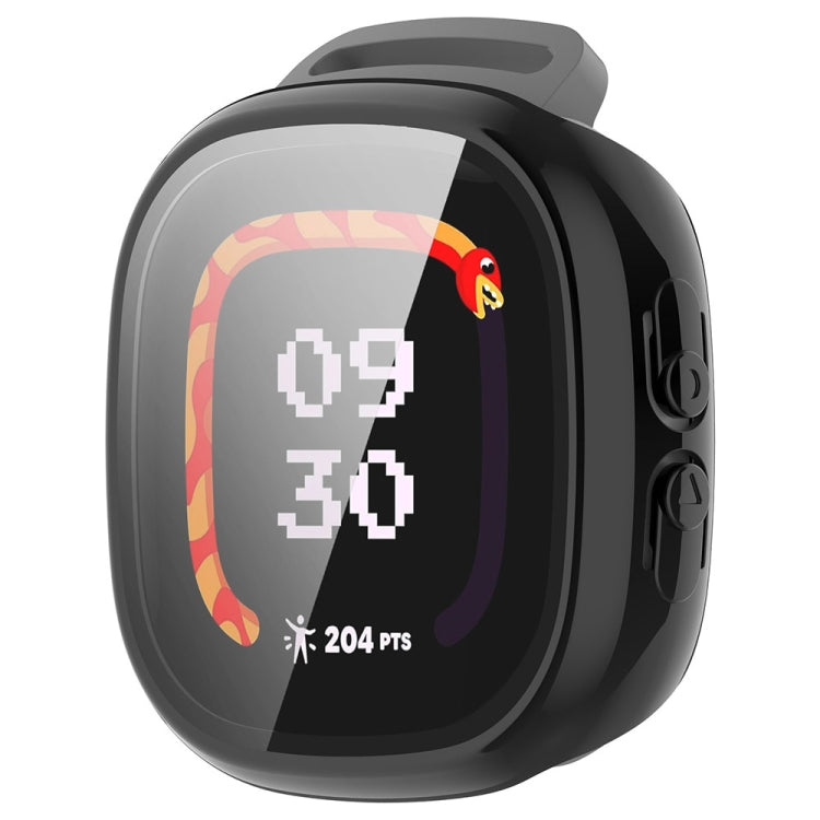 For Fitbit Ace LTE  PC + Tempered Glass Film Integrated Watch Protective Case