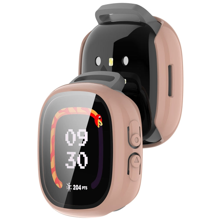 For Fitbit Ace LTE  PC + Tempered Glass Film Integrated Watch Protective Case