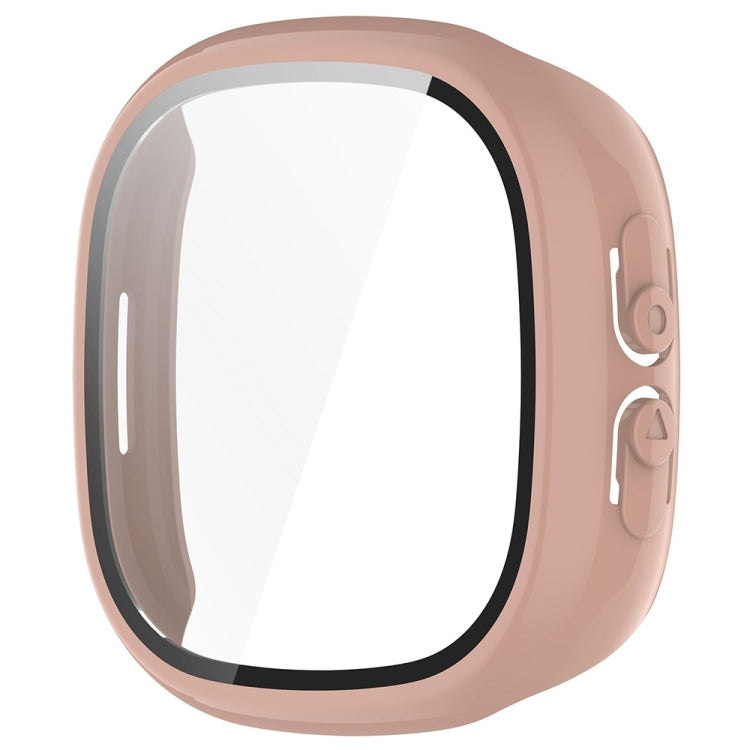 For Fitbit Ace LTE  PC + Tempered Glass Film Integrated Watch Protective Case