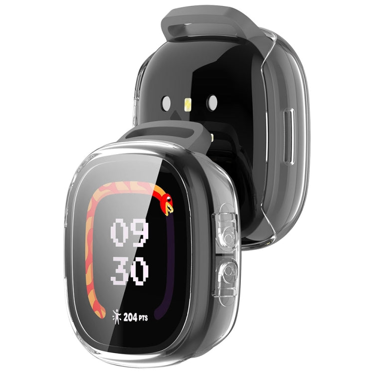 For Fitbit Ace LTE  PC + Tempered Glass Film Integrated Watch Protective Case