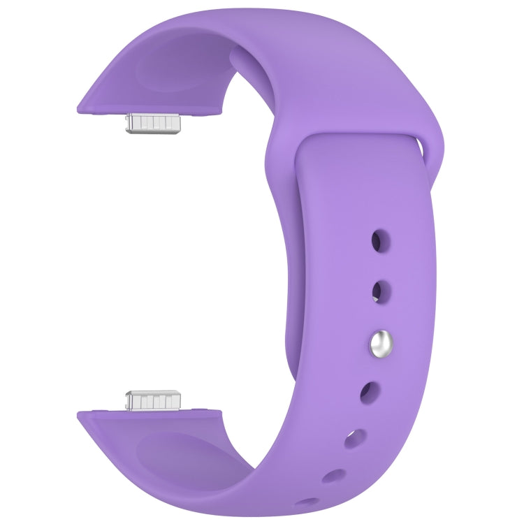 For Huawei Watch Fit3 Solid Color Reverse Buckle Silicone Watch Band