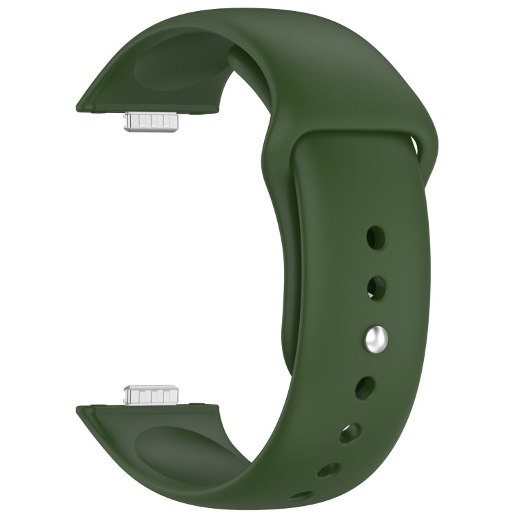 For Huawei Watch Fit3 Solid Color Reverse Buckle Silicone Watch Band
