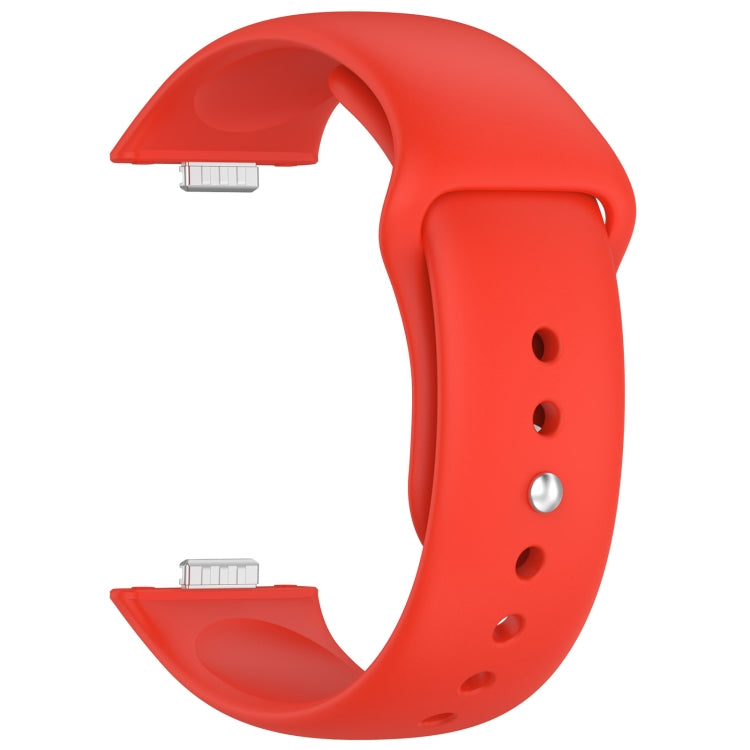 For Huawei Watch Fit3 Solid Color Reverse Buckle Silicone Watch Band