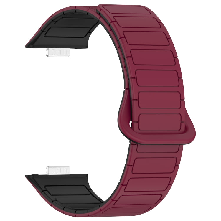 For Huawei Watch Fit3 Color Buckle Two Color Magnetic Silicone Watch Band