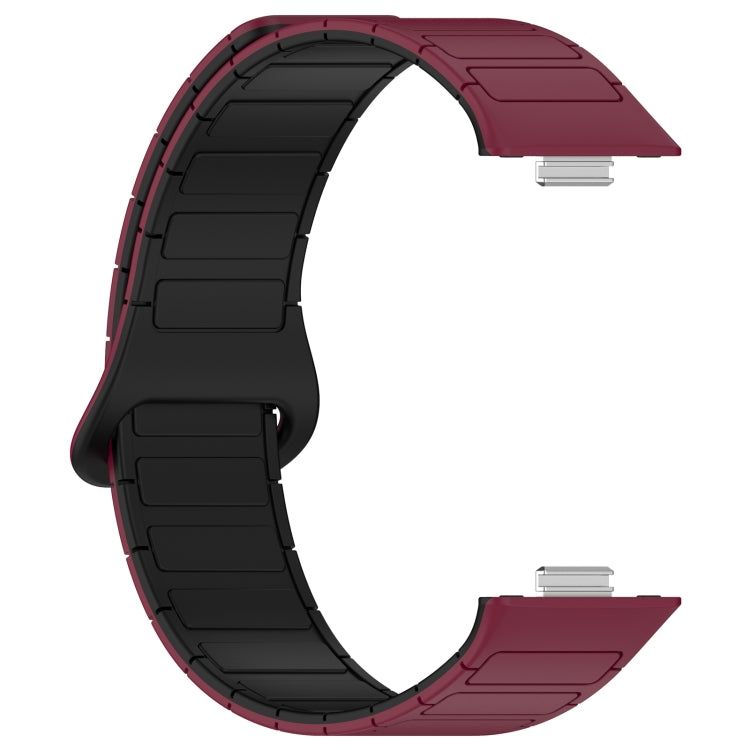For Huawei Watch Fit3 Color Buckle Two Color Magnetic Silicone Watch Band