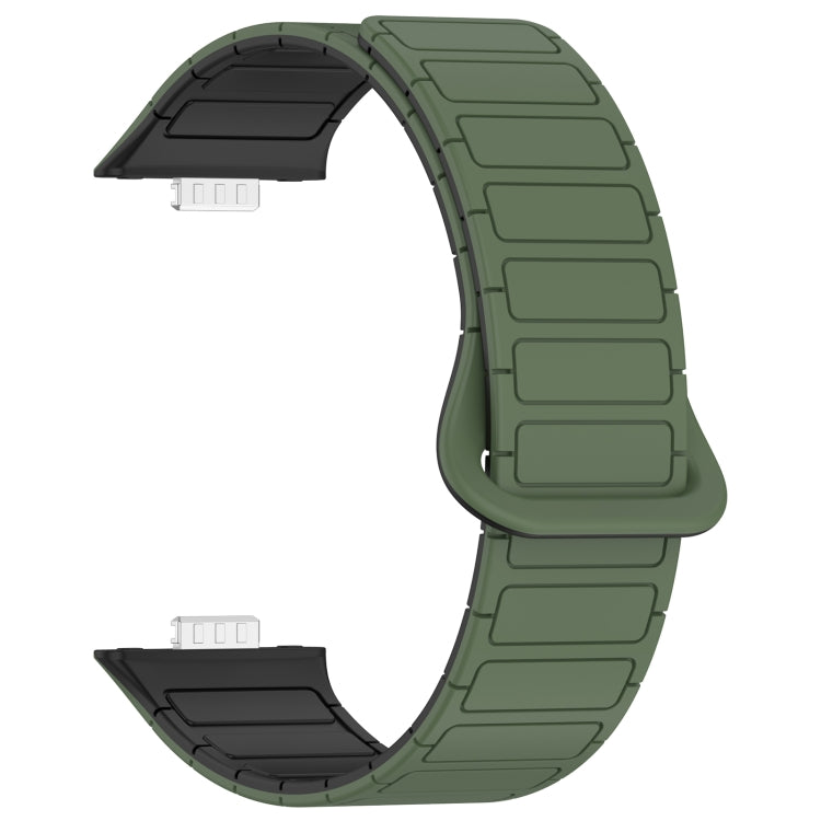 For Huawei Watch Fit3 Color Buckle Two Color Magnetic Silicone Watch Band