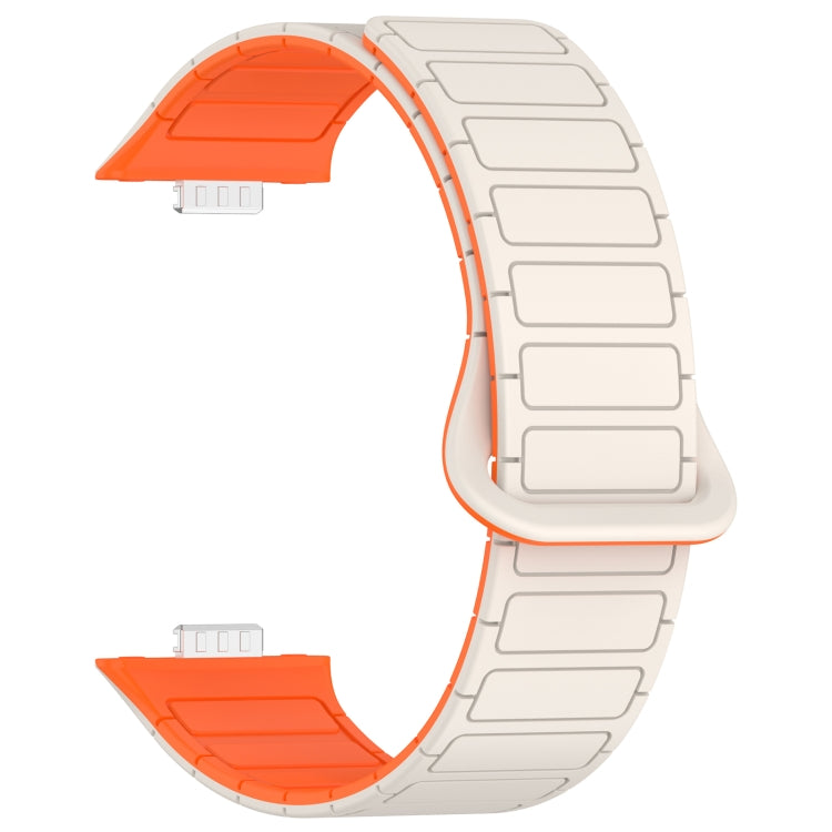 For Huawei Watch Fit3 Color Buckle Two Color Magnetic Silicone Watch Band