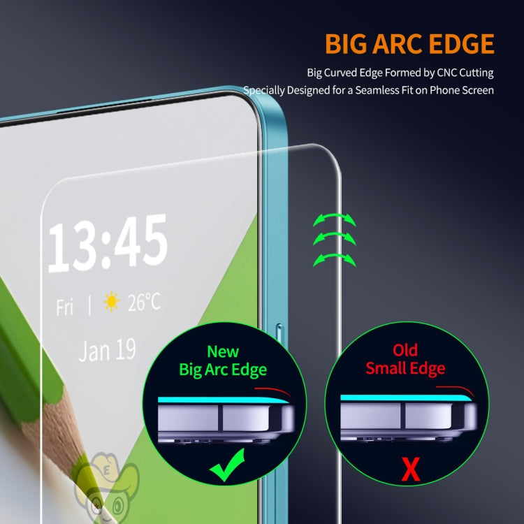 For OnePlus Nord CE 2 Lite 5G 5pcs ENKAY 9H Big Arc Edge High Aluminum-silicon Tempered Glass Film