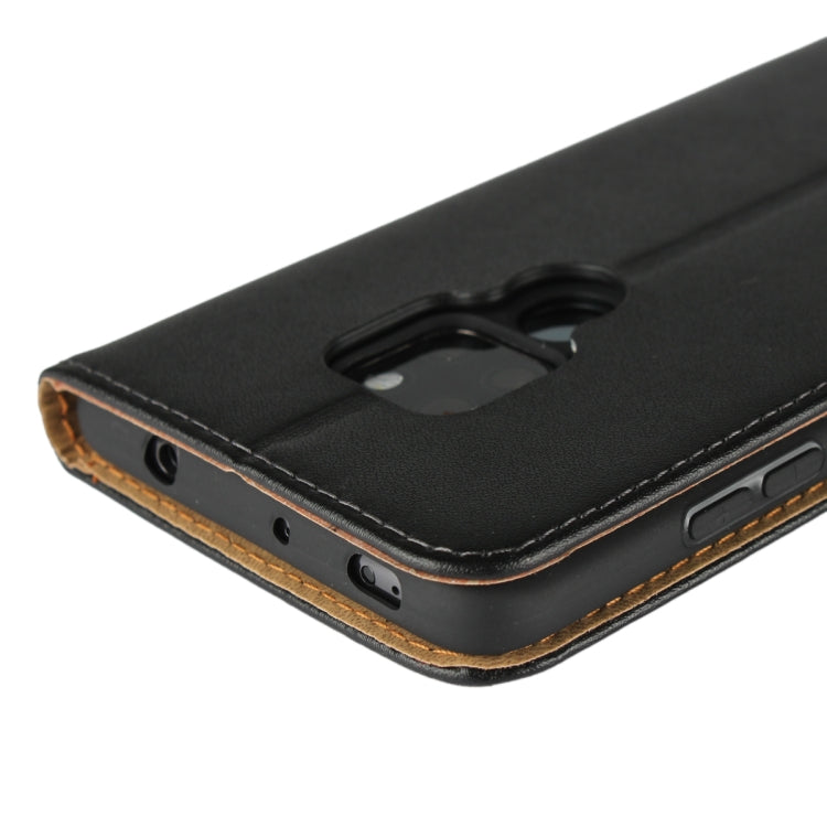 Horizontal Flip Leather Case for Huawei Mate 20 , with Magnetic Clasp and Bracket and Card Slot and Wallet(Black)