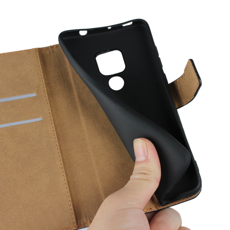 Horizontal Flip Leather Case for Huawei Mate 20 , with Magnetic Clasp and Bracket and Card Slot and Wallet(Black)