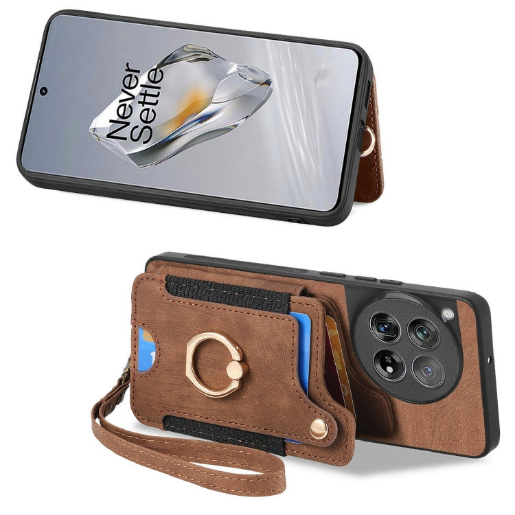 For OnePlus Nord CE3 Retro Skin-feel Ring Multi-card RFID Wallet Phone Case