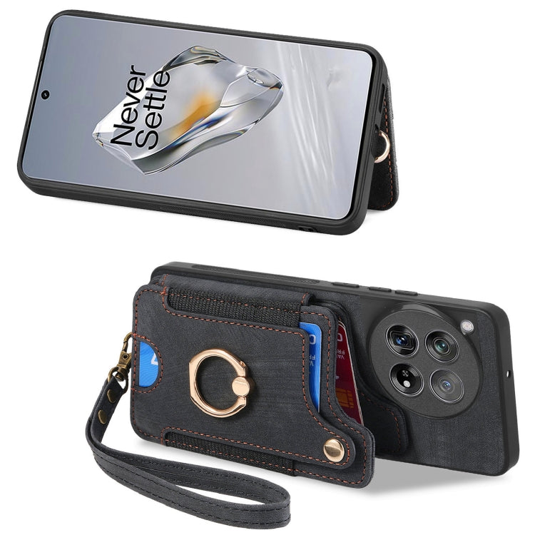 For OnePlus Nord CE3 Retro Skin-feel Ring Multi-card RFID Wallet Phone Case