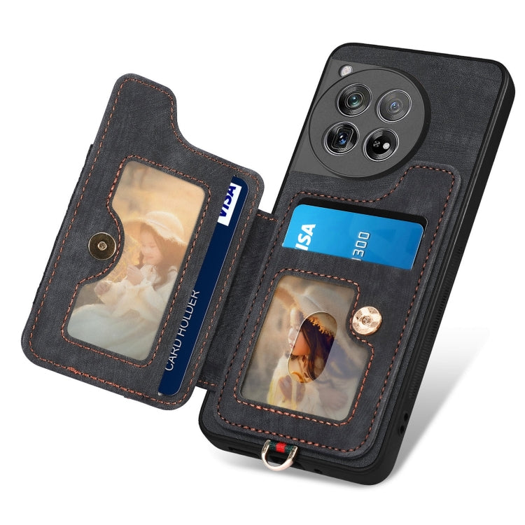 For OnePlus Nord CE3 Retro Skin-feel Ring Multi-card RFID Wallet Phone Case