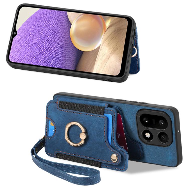 For OnePlus 15 Retro Skin-feel Ring Multi-card RFID Wallet Phone Case
