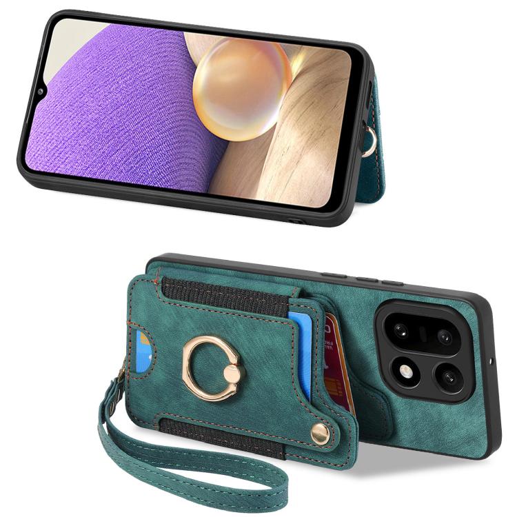 For OnePlus 15 Retro Skin-feel Ring Multi-card RFID Wallet Phone Case
