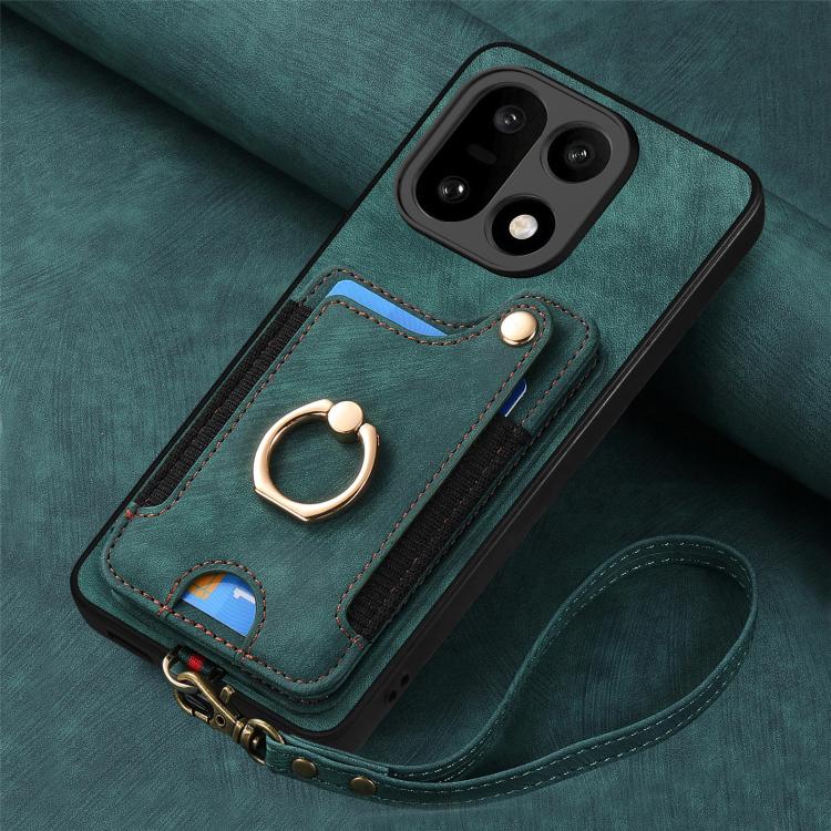 For OnePlus 15 Retro Skin-feel Ring Multi-card RFID Wallet Phone Case