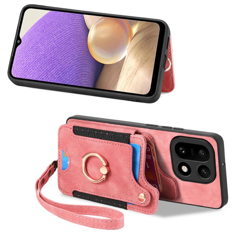 For OnePlus 15 Retro Skin-feel Ring Multi-card RFID Wallet Phone Case