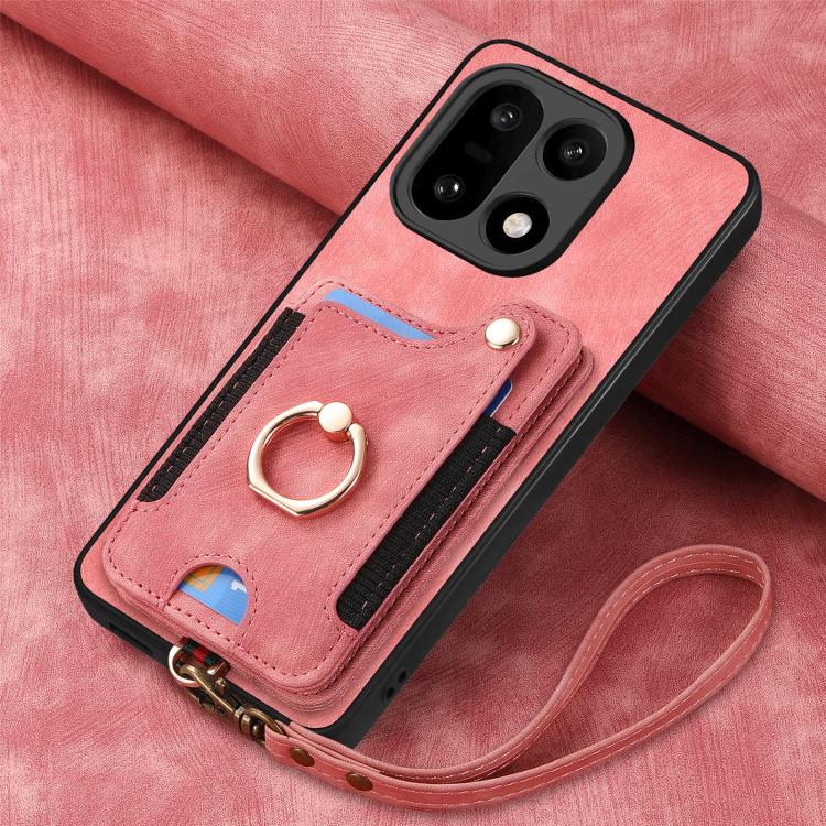 For OnePlus 15 Retro Skin-feel Ring Multi-card RFID Wallet Phone Case