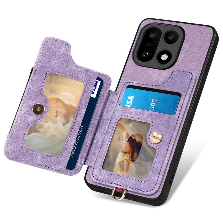 For OnePlus 15 Retro Skin-feel Ring Multi-card RFID Wallet Phone Case