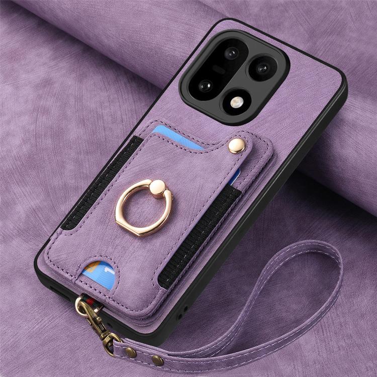 For OnePlus 15 Retro Skin-feel Ring Multi-card RFID Wallet Phone Case