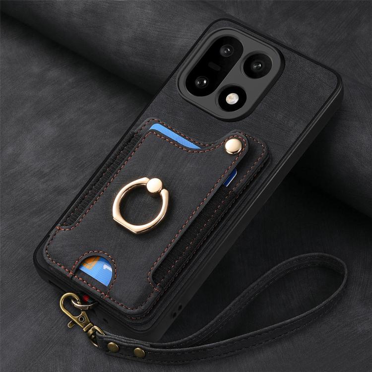 For OnePlus 15 Retro Skin-feel Ring Multi-card RFID Wallet Phone Case