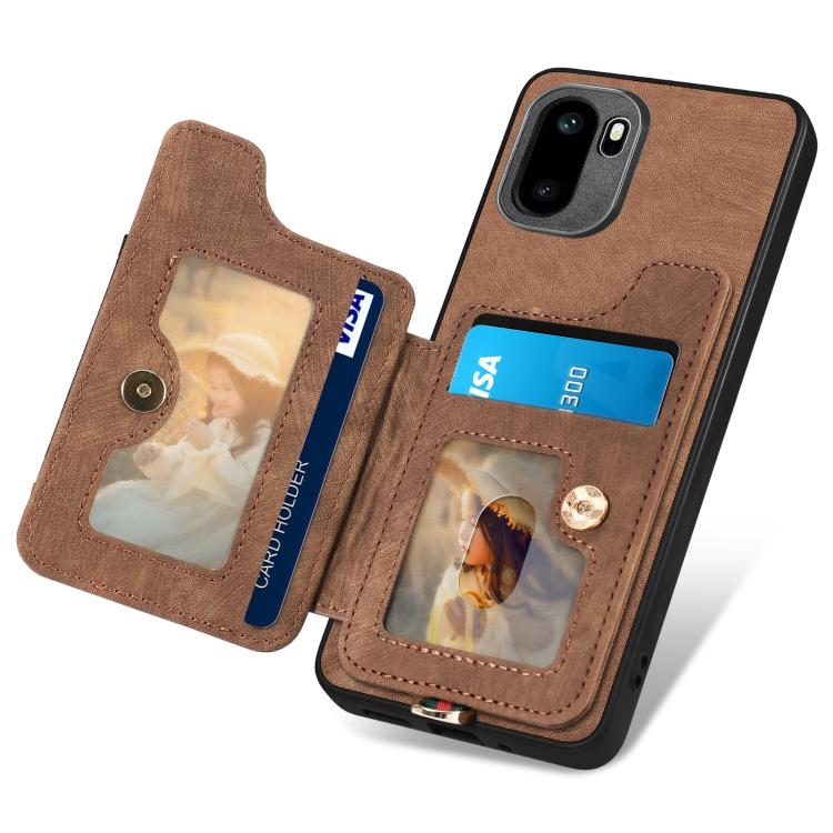 For OnePlus Ace 6 / 6T / 15R Retro Skin-feel Ring Multi-card RFID Wallet Phone Case