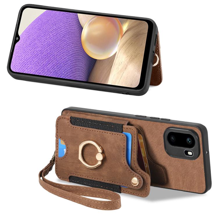 For OnePlus Ace 6 / 6T / 15R Retro Skin-feel Ring Multi-card RFID Wallet Phone Case