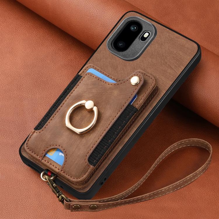 For OnePlus Ace 6 / 6T / 15R Retro Skin-feel Ring Multi-card RFID Wallet Phone Case