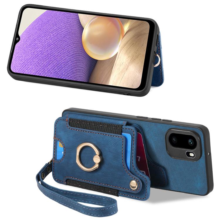 For OnePlus Ace 6 / 6T / 15R Retro Skin-feel Ring Multi-card RFID Wallet Phone Case