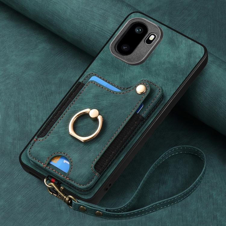 For OnePlus Ace 6 / 6T / 15R Retro Skin-feel Ring Multi-card RFID Wallet Phone Case