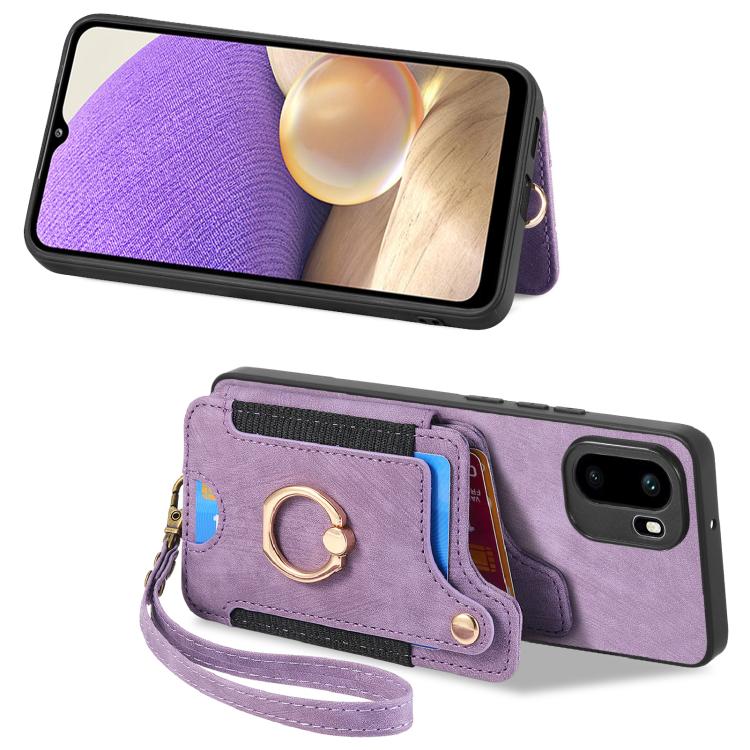 For OnePlus Ace 6 / 6T / 15R Retro Skin-feel Ring Multi-card RFID Wallet Phone Case