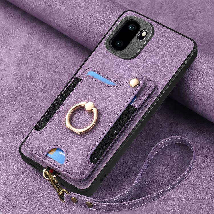 For OnePlus Ace 6 / 6T / 15R Retro Skin-feel Ring Multi-card RFID Wallet Phone Case