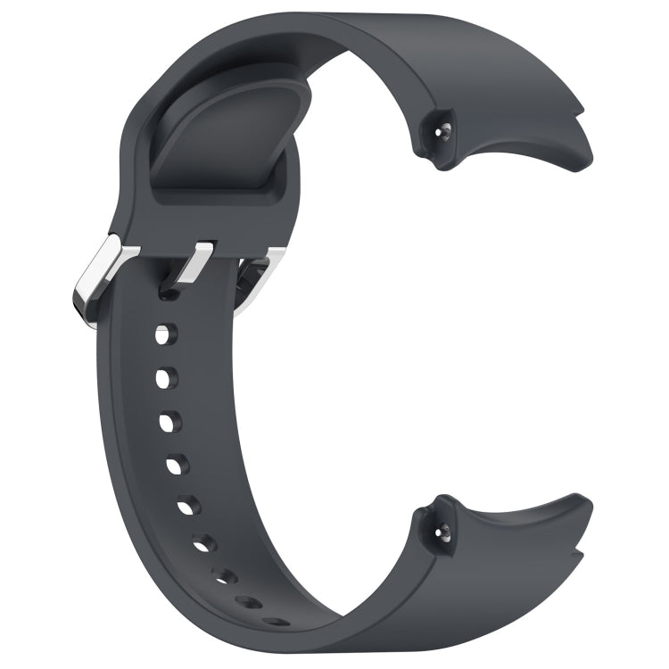 For Samsung Galaxy Watch FE 40mm Solid Color Silver Buckle Quick Release Silicone Watch Band