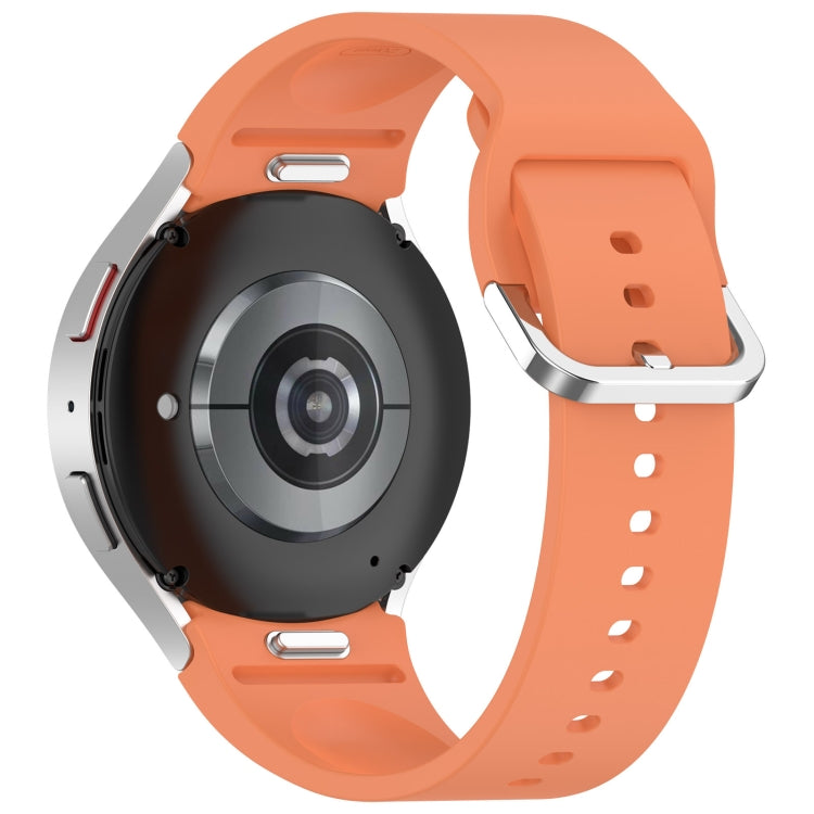 For Samsung Galaxy Watch FE 40mm Solid Color Silver Buckle Quick Release Silicone Watch Band