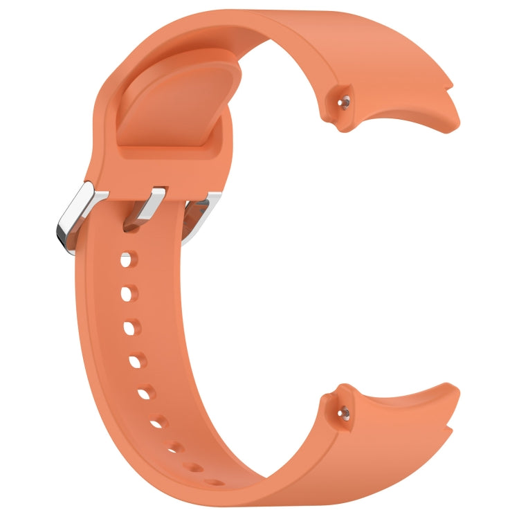 For Samsung Galaxy Watch FE 40mm Solid Color Silver Buckle Quick Release Silicone Watch Band