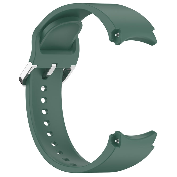 For Samsung Galaxy Watch FE 40mm Solid Color Silver Buckle Quick Release Silicone Watch Band