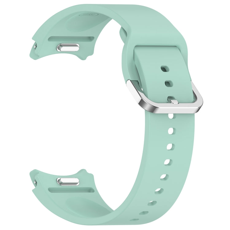 For Samsung Galaxy Watch FE 40mm Solid Color Silver Buckle Quick Release Silicone Watch Band