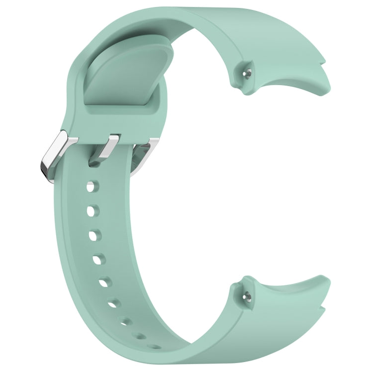 For Samsung Galaxy Watch FE 40mm Solid Color Silver Buckle Quick Release Silicone Watch Band