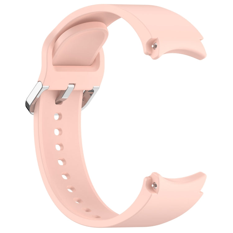 For Samsung Galaxy Watch FE 40mm Solid Color Silver Buckle Quick Release Silicone Watch Band