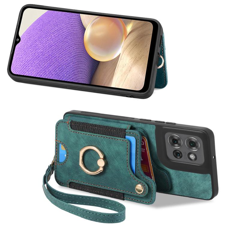 For Motorola Moto G Power 2025 5G Retro Skin-feel Ring Multi-card RFID Wallet Phone Case