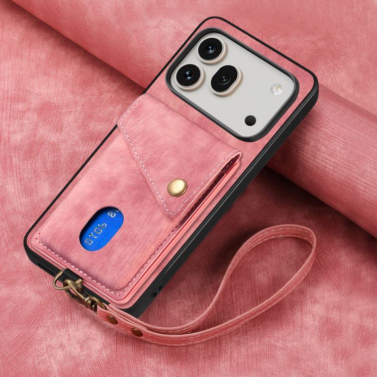 For Honor 600 Global Retro Card Wallet Fold Leather Phone Case with Strap