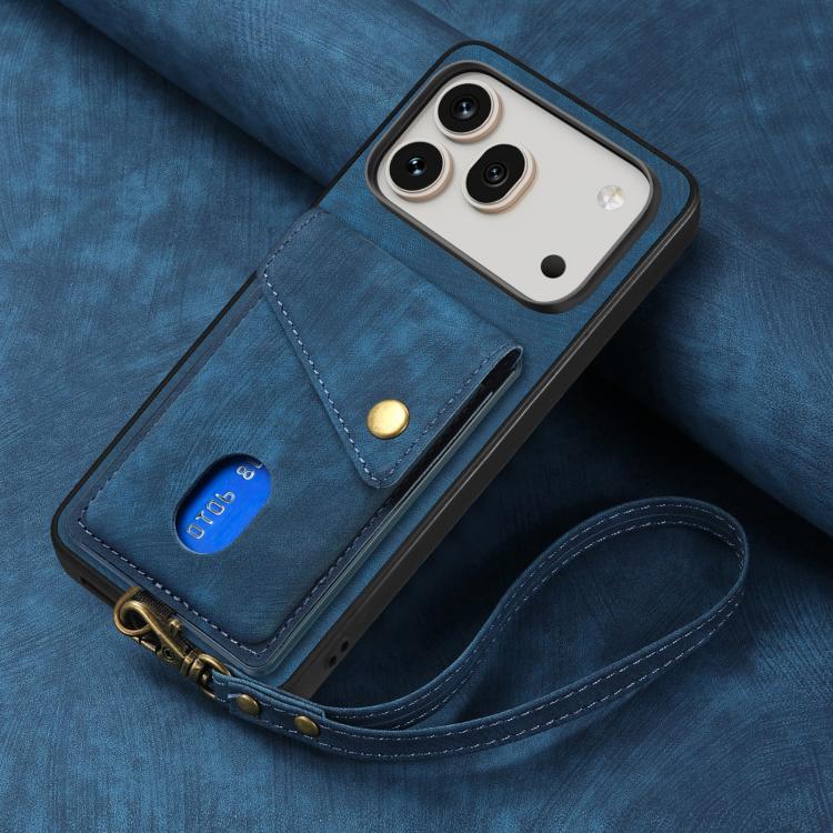 For Honor 600 Pro Global Retro Card Wallet Fold Leather Phone Case with Strap