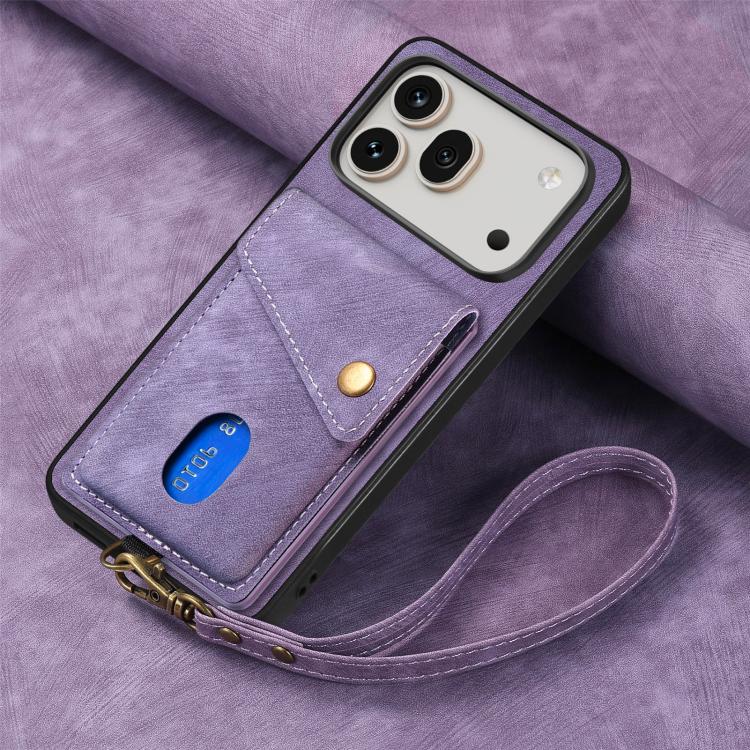 For Honor 600 Pro Global Retro Card Wallet Fold Leather Phone Case with Strap